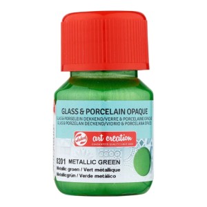 Farba do szkła i ceramiki 30 ml - metallic green